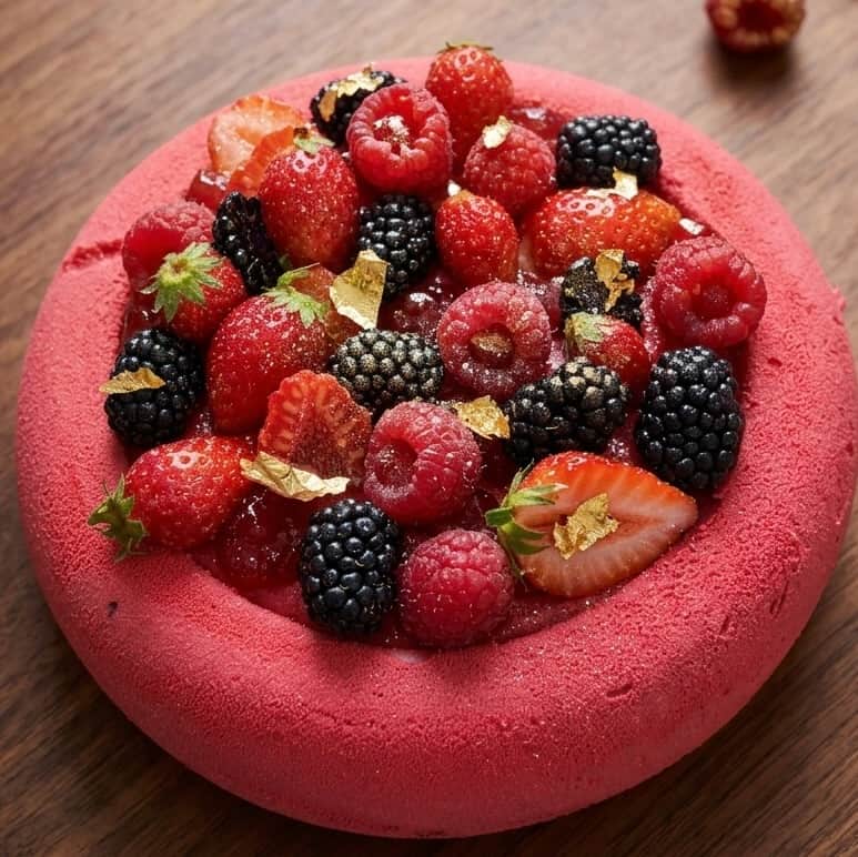 Entremet fruits rouges